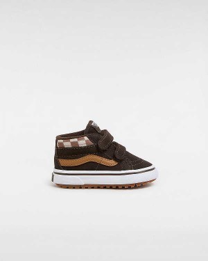 Kids' Vans MTE Sk8-Mid Reissue Hook and Loop (1-4 Years) Sneakers Brown Malaysia | VN0614783