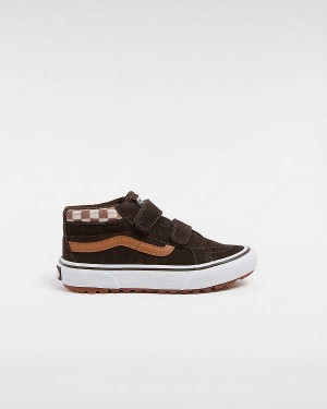 Kids' Vans MTE Sk8-Mid Reissue Hook and Loop (4-8 years) Sneakers Brown Malaysia | VN4391602