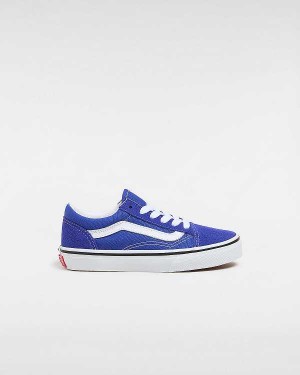 Kids' Vans Old Skool (4-8 Years) Sneakers Blue Malaysia | VN2031586