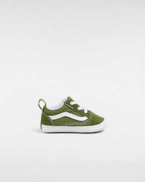 Kids' Vans Old Skool Crib (0-1 Years) Sneakers Green Malaysia | VN1403782