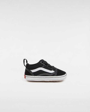 Kids' Vans Old Skool Crib (0-1 year) Sneakers Black Malaysia | VN2574018