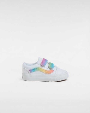 Kids' Vans Old Skool Hook And Loop (1-4 Years) Sneakers White Malaysia | VN1082576