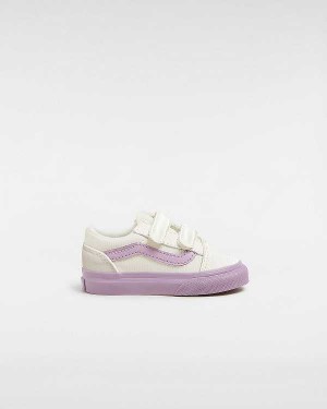 Kids' Vans Old Skool Hook And Loop (1-4 Years) Sneakers Purple Malaysia | VN3907614