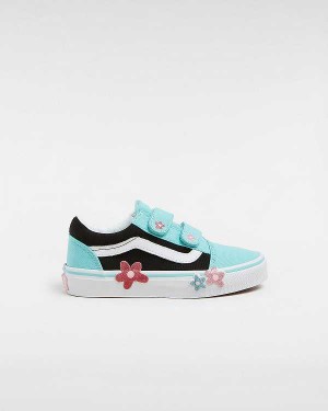 Kids' Vans Old Skool Hook and Loop Glitter (4-8 years) Sneakers Multicolor Malaysia | VN9634018