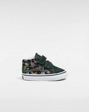 Kids' Vans Sk8-Mid Reissue Hook and Loop Glow (1-4 Years) Sneakers Multicolor Malaysia | VN0673815