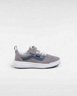 Kids' Vans UltraRange 66 Hook and Loop (4-8 Years) Sneakers Grey Malaysia | VN2461380