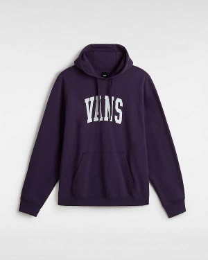 Men Vans Arched Hoodie Purple Malaysia | VN4796285