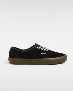 Men Vans Authentic Hairy Suede Sneakers Black Malaysia | VN6182370