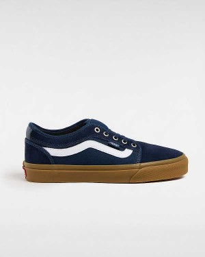 Men Vans Chukka Low Sidestripe Skate Shoes Blue Malaysia | VN6350217