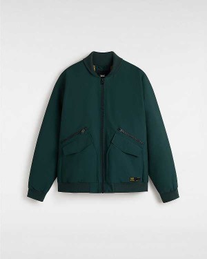 Men Vans Clifton Down Bomber Jackets Green Malaysia | VN4589073