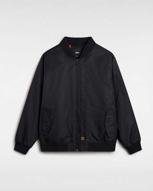 Men Vans Copley Bomber Jackets Black Malaysia | VN9735208