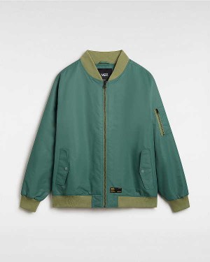 Men Vans Copley Bomber Jackets Green Malaysia | VN0213685