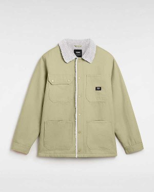 Men Vans Drill Chore Coat Jacket Beige Malaysia | VN0617548