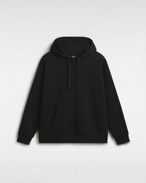 Men Vans Essential Relaxed Hoodie Black Malaysia | VN4125376