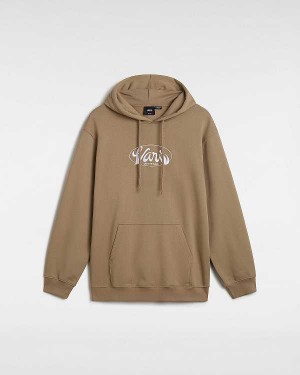 Men Vans Global Line Loose Hoodie Beige Malaysia | VN7864205