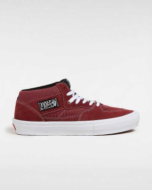 Men Vans Half Cab Skate Shoes Burgundy Malaysia | VN7280549