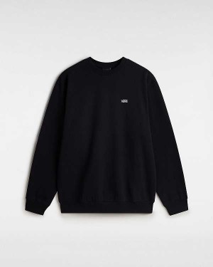 Men Vans Left Chest Embroidered Logo Sweatshirt Black Malaysia | VN3986254