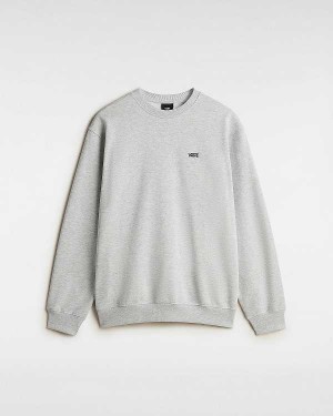 Men Vans Left Chest Embroidered Logo Sweatshirt Grey Malaysia | VN1675408