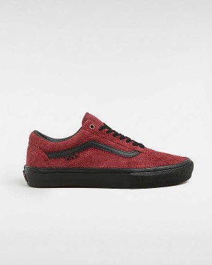 Men Vans Old Skool Hairy Suede Skate Shoes Burgundy Malaysia | VN5942367