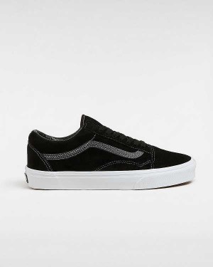 Men Vans Old Skool Pig Suede Sneakers Black Malaysia | VN3275906