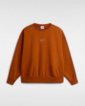 Men Vans Premium Logo Crew Sweatshirt Orange Malaysia | VN5971283