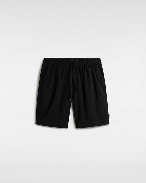 Men Vans Primary Solid Elastic Boardshorts Black Malaysia | VN6035284