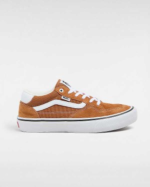 Men Vans Rowan Skate Shoes Brown / Orange Malaysia | VN2813705