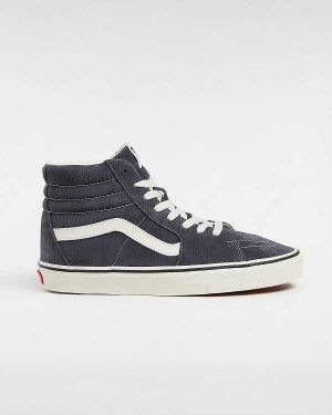 Men Vans Sk8-Hi Pig Suede Skate Shoes Grey Malaysia | VN8965342