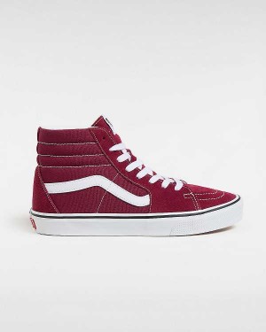 Men Vans Sk8-Hi Skate Shoes Burgundy Malaysia | VN9075142