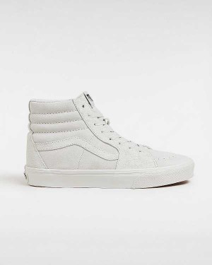 Men Vans Sk8-Hi Suede Mix Skate Shoes White Malaysia | VN5617380