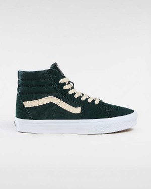 Men Vans Sk8-Hi Suede Skate Shoes Green Malaysia | VN3178492