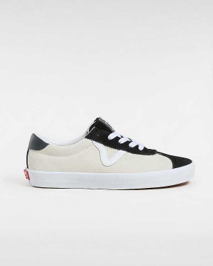 Men Vans Sport Low Suede Sneakers Black Malaysia | VN4896702