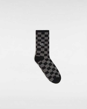 Unisex Vans Checkerboard Crew (1 Pair) Socks Grey Malaysia | VN9786153