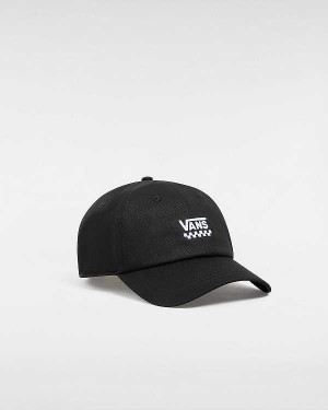 Unisex Vans Court Side Curved Bill Jockey Hats Black Malaysia | VN4531076