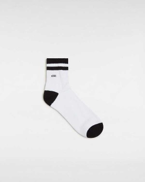 Unisex Vans Half Crew (1 Pair) Socks White Malaysia | VN3751289