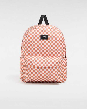 Unisex Vans Old Skool Check Backpacks Orange Malaysia | VN3648257