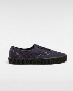 Women Vans Authentic Creeper Sneakers Black / White Malaysia | VN0879314