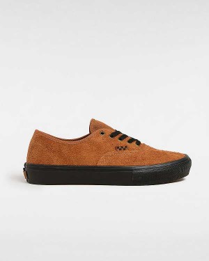 Women Vans Authentic Hairy Suede Skate Shoes Orange Malaysia | VN2654397