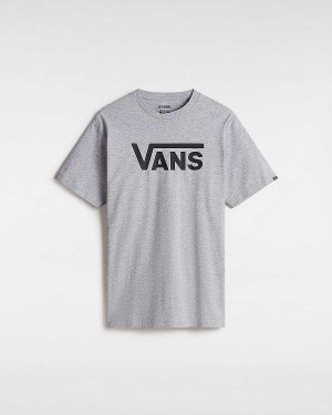 Women Vans Classic T Shirts Grey Malaysia | VN7519836