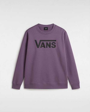 Women Vans Classic V Boyfriend Fit Crew Sweatshirt Purple Malaysia | VN5021348