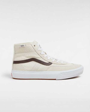 Women Vans Crockett High Skate Shoes Beige Malaysia | VN0512983