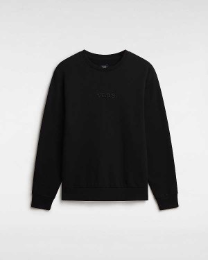 Women Vans Essential Relaxed Crew Sweatshirt Black Malaysia | VN7231568