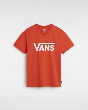 Women Vans Flying V Crew T Shirts Orange Malaysia | VN4036192