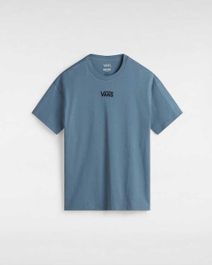 Women Vans Flying V Oversized T Shirts Blue Malaysia | VN9803572