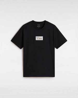 Women Vans Garden Oversized T Shirts Black Malaysia | VN1635072