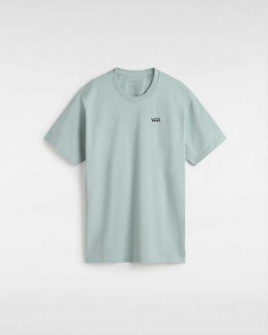 Women Vans Left Chest Logo T Shirts Blue Malaysia | VN7583604