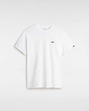 Women Vans Left Chest Logo T Shirts White Malaysia | VN6195428