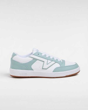 Women Vans Lowland Leather ComfyCush Tennis Shoes Blue Malaysia | VN4390621