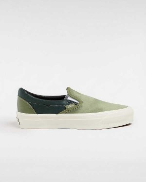 Women Vans Premium 98 Satin Slip On Shoes Green Malaysia | VN8236597