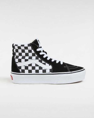 Women Vans Sk8-Hi Platform 2.0 Sneakers Black / White Malaysia | VN1702635